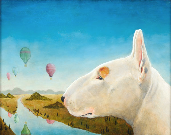 Landscape with Bull Terrier II, Dog Portraits, 2015 _ Timothy Vermeulen